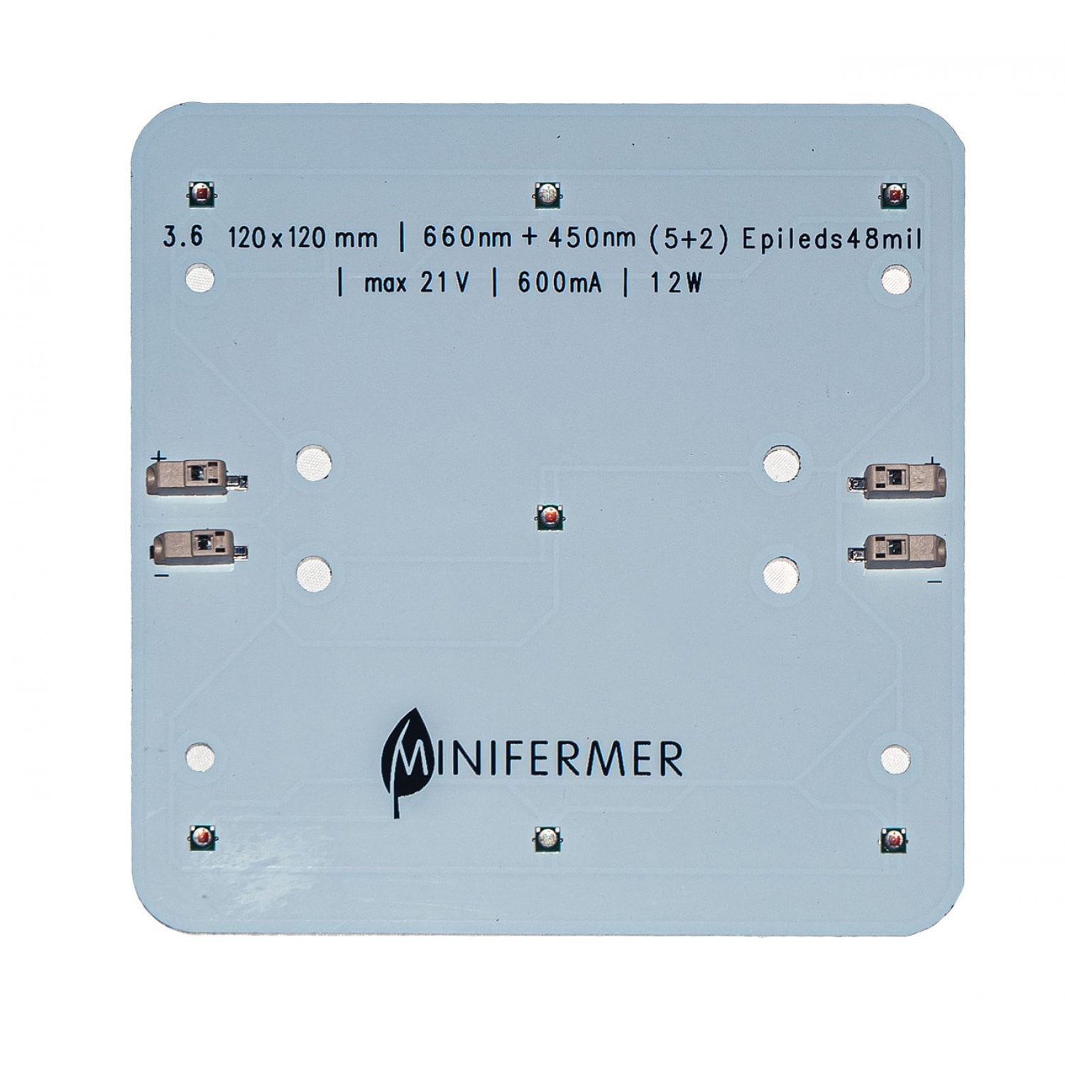 3.6 Quantum board MINI Биколор: 660nm + 450nm Epileds (5+2)